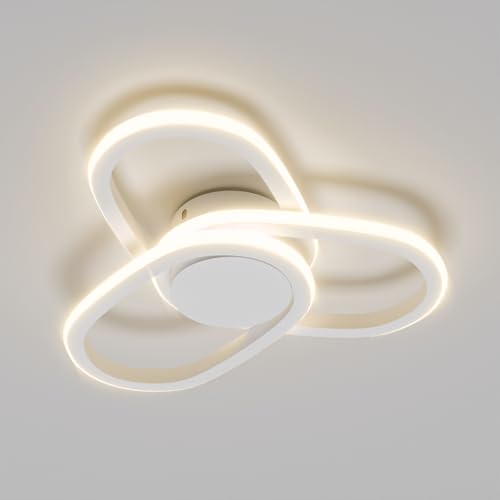 LQWELL Modern Led Deckenleuchte, LED Deckenlampe 40cm, Kleeblatt Design, 48W 3000K 5280LM IP44 Wasserfest Schlafzimmerleuchte Wohnzimmerleuchte aus Metall+Acryl als Badezimmer Küche Keller Büro LQWELL Modern Led Deckenleuchte, LED Deckenlampe 40cm, Kleeblatt Design, 48W 3000K 5280LM IP44 Wasserfest Schlafzimmerleuchte Wohnzimmerleuchte aus Metall+Acryl als Badezimmer Küche Keller Büro von LQWELL