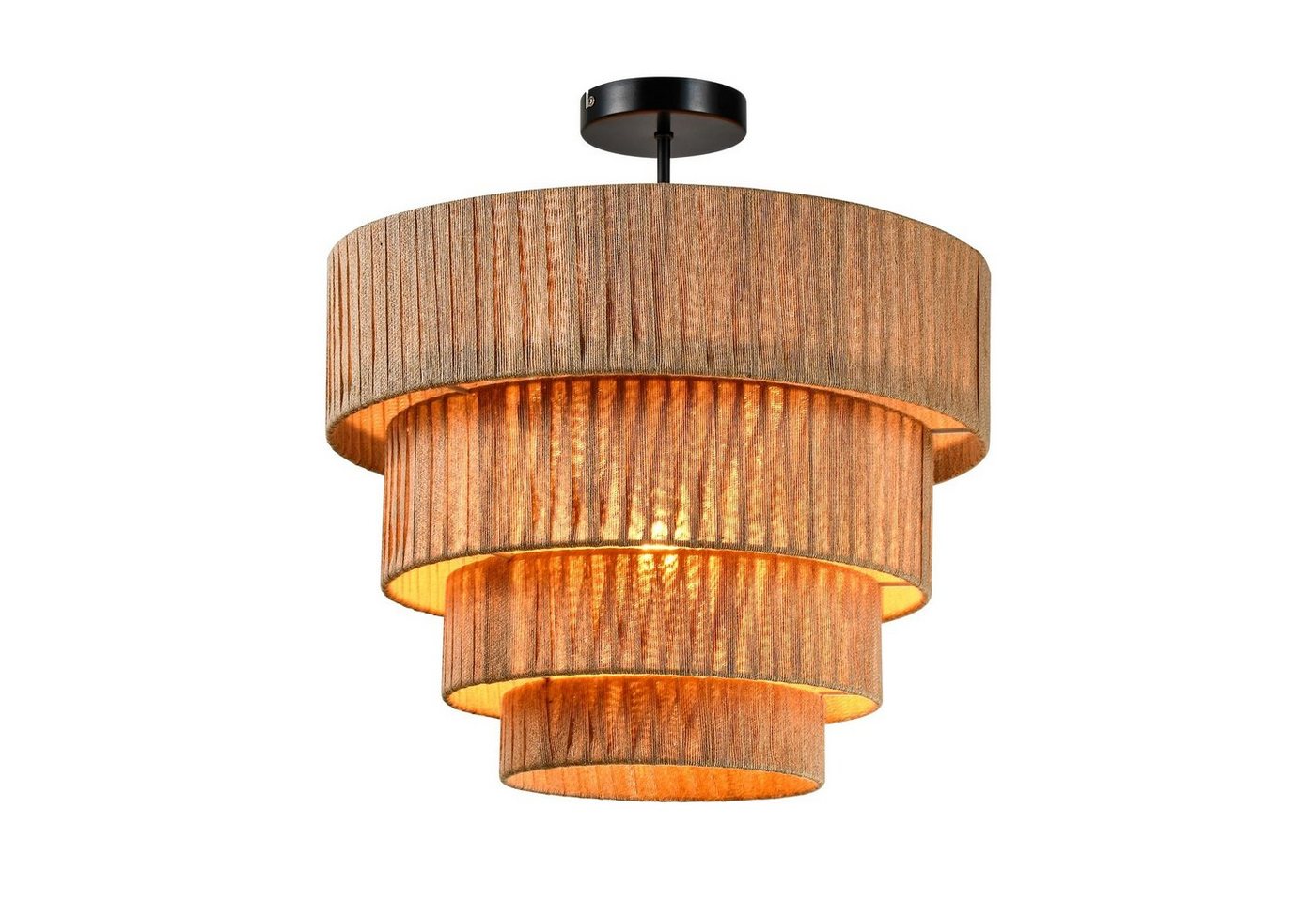 LQWELL Pendelleuchte E27 Deckenleuchter Deckenleuchte Hängelampe, Retro Deckenlampe E27 Deckenleuchter, Hängeleuchte 1 Flammig Linen Beige Kronleuchter, für Schlafzimmer Wohnzimmer Esszimmer Bar Hotel Geschäft von LQWELL