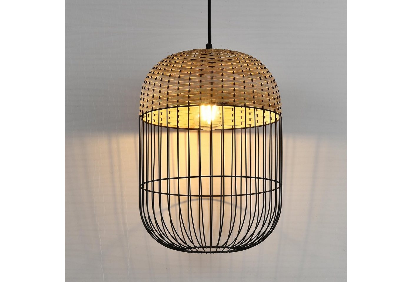 LQWELL Pendelleuchte E27 Hängelampe Schwarz, Retro Pendellampe, Hängeleuchte Vertigo Lampe Höhenverstellbare, ohne Leuchtmittel, Modern Höhenverstellbare Vertigo Lampe, für Wohnzimmer Schlafzimmer Esszimmer Cafés von LQWELL