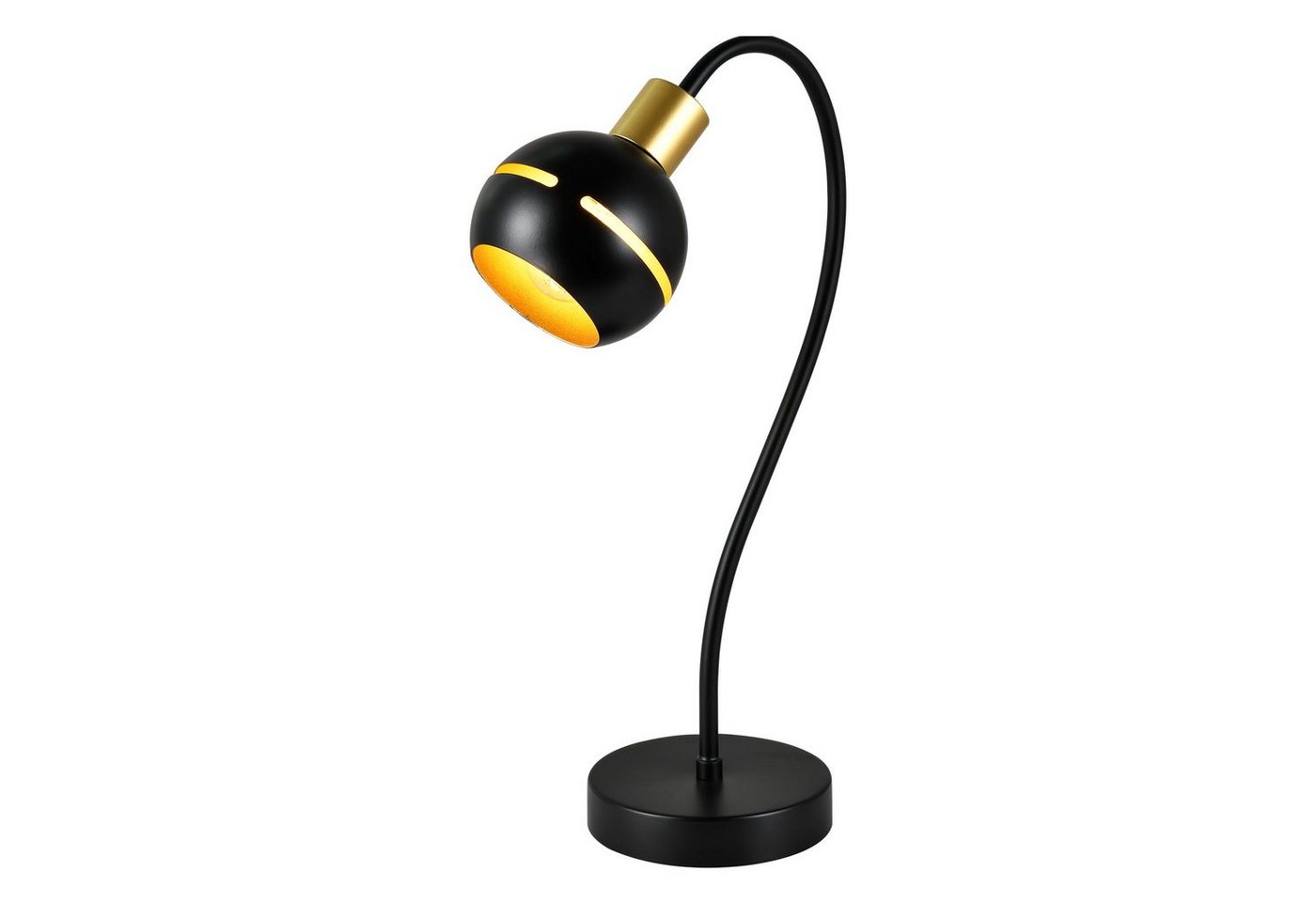 LQWELL Tischleuchte Nachttischlampe E14 Metall Schreibtischlampe, Leuchtmittel wechselbar, ohne Leuchtmittel, LED Tischlampe, Modern Tischleuchte, Esstischlampe, für Schlafzimmer Esszimmer Bibliothek Museum Studio Büro Bar von LQWELL