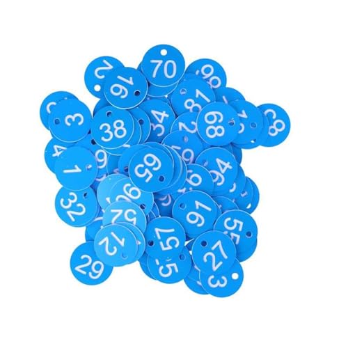 LQXHZ 1-100 Blaue Kupferbeschichtung Haltung Hanging Nummerierte Etiketten von LQXHZ