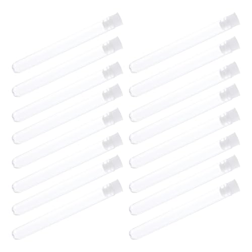 LQXHZ 100 Pcs Clear Test Tube Plastic Small Bottles Centrifuge Storage Containers For Tubes LQXHZ 100 Pcs Clear Test Tube Plastic Small Bottles Centrifuge Storage Containers For Tubes von LQXHZ
