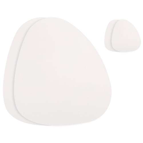 LQXHZ 2/4/6 SET Pu Leder -Tischematen -kompatibel mit Tischmatte wasserdichte Nicht -Schlupf Coaster Set Cup Wine Table Pad Serviette for Küche(2sets white) von LQXHZ