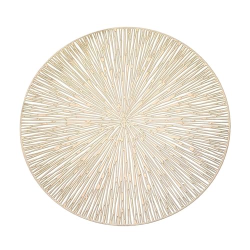 LQXHZ 4/6/ 8PCS PVC Placemat -kompatibel mit Esstisch Hohlblock Coaster Pads Tisch Tischematen Heiße Ständer Tischtisch -Set Coasters Coasters(B Gold,6PCS) von LQXHZ