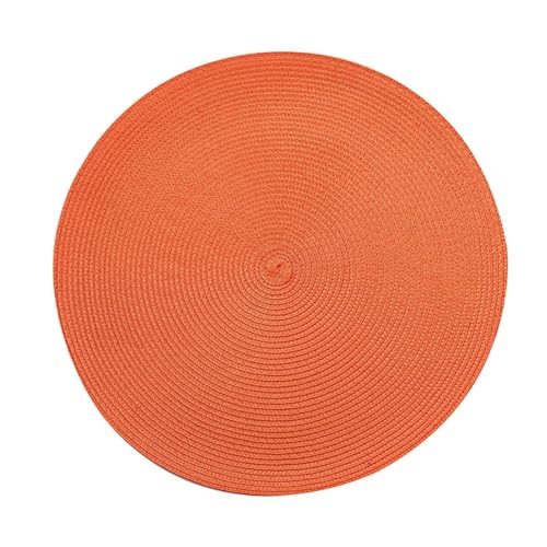 LQXHZ 4 Stück Pp Esstisch Matte gewebtes Placemat Pad Hitzefeste Schalen Kaffeetassen Coaster Tischmatten -kompatibel mit Heimküche Party Supply(Orange) von LQXHZ