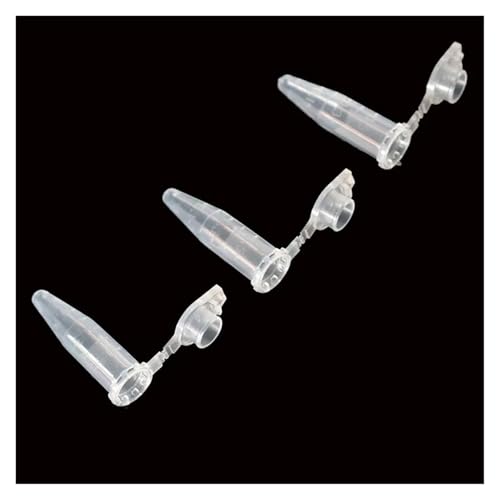 LQXHZ 50 Stück 0,5 ml transparente Mikro-Zentrifugenröhrchen aus Kunststoff for Labore mit Schnappdeckel, Behälterdeckel for Laborproben LQXHZ 50 Stück 0,5 ml transparente Mikro-Zentrifugenröhrchen aus Kunststoff for Labore mit Schnappdeckel, Behälterdeckel for Laborproben von LQXHZ