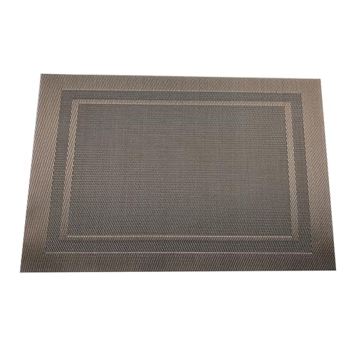 LQXHZ 6pcs schwarze Waschmaschinen Vinyl Vinyl PVC Getränkeplatzierung Nicht-rutschige Isolierung Taschen-Esszimmer-Dekorentischmatten(Checkered brown) von LQXHZ