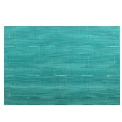 LQXHZ 6pcs schwarze Waschmaschinen Vinyl Vinyl PVC Getränkeplatzierung Nicht-rutschige Isolierung Taschen-Esszimmer-Dekorentischmatten(Horizontal blue) von LQXHZ