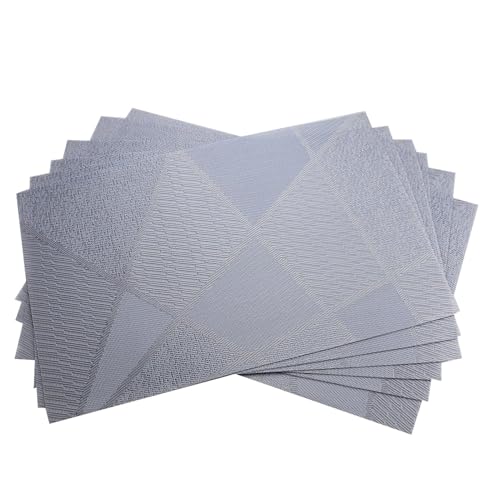 LQXHZ 6pcs Schwarze Waschmaschinen Vinyl Vinyl PVC Getränkeplatzierung Nicht-rutschige Isolierung Taschen-Esszimmer-Dekorentischmatten(Wood Blue) von LQXHZ