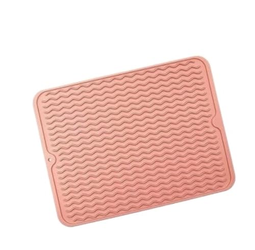 LQXHZ Große multifuktionelle Silikon -Trocknungsmatten Wärmedämmung Topf Halter Protektor Spülbecher Entlassungskissen Tisch Teppich Taschenschale Tafel(40x30cm pink) von LQXHZ