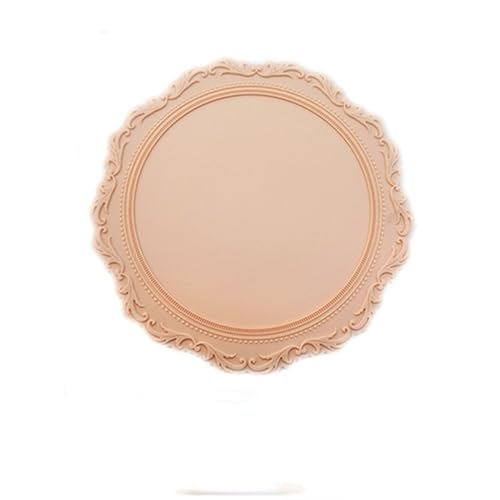 LQXHZ Korean Retro Relief Dinner Matte Schüssel und Plattenmatten Hitze Isolierung Pot Matte Tisch Lampe Kiesel Laken Spitze Matten Bankett Dekoration(Flesh color L) von LQXHZ