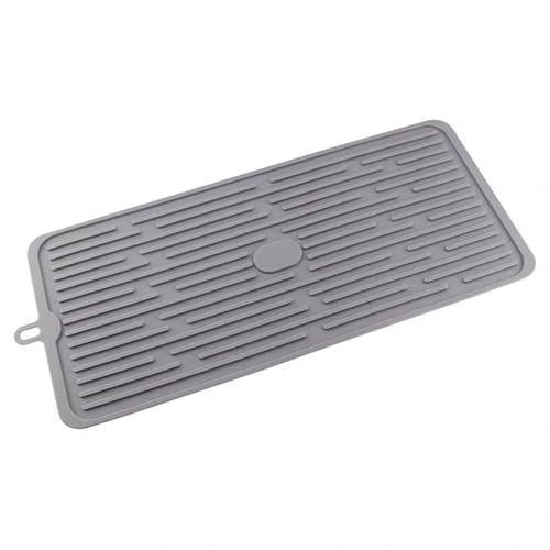 LQXHZ Multifunktionale Küche Silikon Entwässerungsmattenmatte Matte Matte Weinglas nicht rutscher Silikonmatten-Tischemat(Gray) von LQXHZ