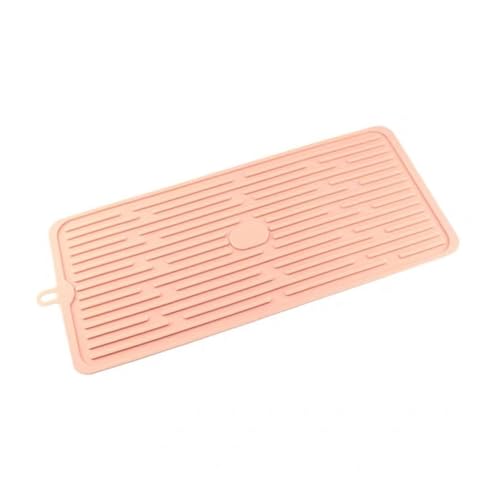 LQXHZ Multifunktionale Küche Silikon Entwässerungsmattenmatte Matte Matte Weinglas nicht rutscher Silikonmatten-Tischemat(Pink) von LQXHZ