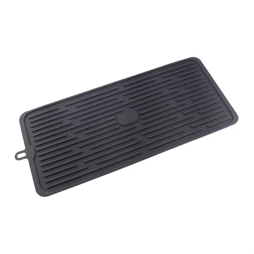 LQXHZ Multifunktionale Küche Silikon Entwässerungsmattenmatte Matte Matte Weinglas nicht rutscher Silikonmatten-Tischemat(Black) von LQXHZ