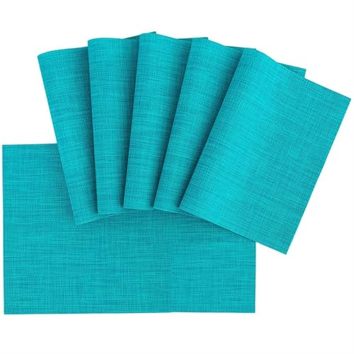 LQXHZ Placemat Place Matten Blue Tischmatten Set aus 6 nicht schlupfhaften, leicht zu reinigbaren Wäschewebflächen -Vinyl -Waschmatten matten LQXHZ Placemat Place Matten Blue Tischmatten Set aus 6 nicht schlupfhaften, leicht zu reinigbaren Wäschewebflächen -Vinyl -Waschmatten matten von LQXHZ