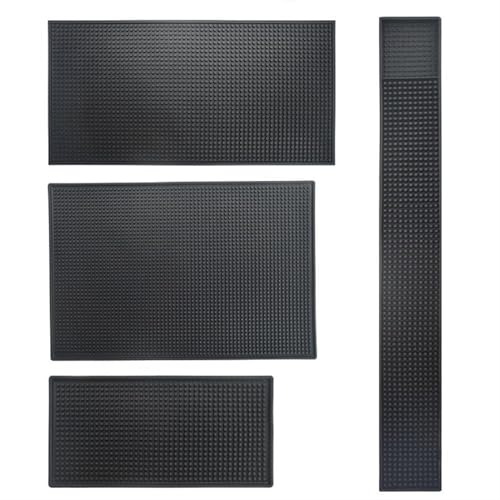 LQXHZ Schwarze Gummi -Bar -Matten -Service -Verschüttungsmatte Kaffeemaschine Arbeitsplatte Spill Matte TSEL GLASE TRACY -TABE -kompatibel mit Barista Cocktail Barkeeper(45x30cm) von LQXHZ