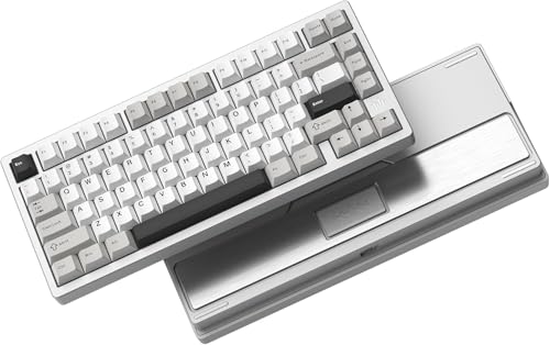 LQXQ RD75 Pro 75% Gaming Tastatur, Quick Release Wireless Aluminium, VIA Tri-Mode Mechanische Tastatur Custom Hot Swappable mit RGB Creamy Keyboard für Windows/Mac/PC - Silber LQXQ RD75 Pro 75% Gaming Tastatur, Quick Release Wireless Aluminium, VIA Tri-Mode Mechanische Tastatur Custom Hot Swappable mit RGB Creamy Keyboard für Windows/Mac/PC - Silber von LQXQ
