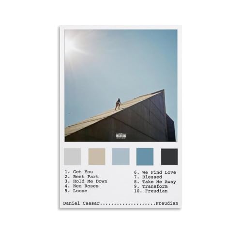 Freudian Album Daniel CaesarArt Leinwanddruck von Ölgemälden, Reproduktion, moderner Leinwanddruck, Kunstwerk, abstrakte Landschaftsbilder, gedruckt auf Leinwand, Wandkunst für Zuhause, Büro von LQYAIQ