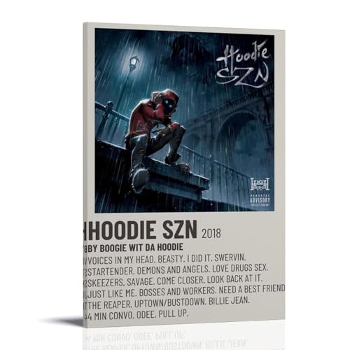 Hoodie Szn A Boogie Wit Da Hoodie AlbumArt Leinwanddruck Ölgemälde Reproduktion Moderner Leinwanddruck Kunstwerk Abstrakte Landschaftsbilder Gedruckt auf Leinwand Wandkunst für Home Office von LQYAIQ