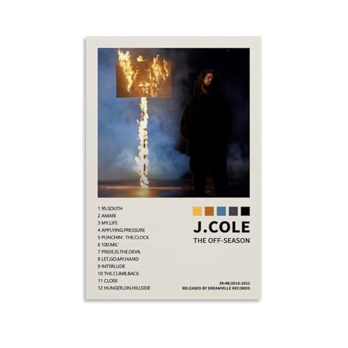 J Cole The Off-SeasonArt Leinwanddruck von Ölgemälden, Reproduktion, moderner Leinwanddruck, Kunstwerk, abstrakte Landschaftsbilder, gedruckt auf Leinwand, Wandkunst für Zuhause, Büro, Dekoration von LQYAIQ