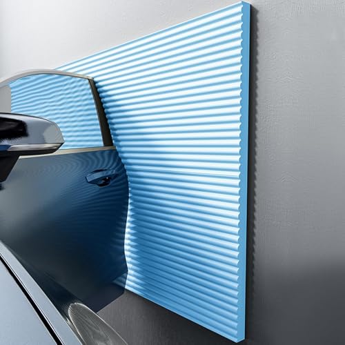 Garagen Wandschutz 200x20cm，Kantenschutz Garage For Autotüren, Kann Geschnitten Werden Schaumstoff，Wandpaneele Selbstklebend for Garage Carport und Parkplatz(Blue) von LQYDQSC