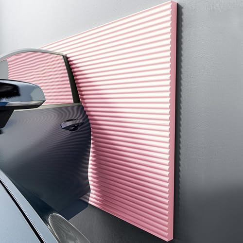 Garagen Wandschutz 200x20cm，Kantenschutz Garage For Autotüren, Kann Geschnitten Werden Schaumstoff，Wandpaneele Selbstklebend for Garage Carport und Parkplatz(Pink) von LQYDQSC