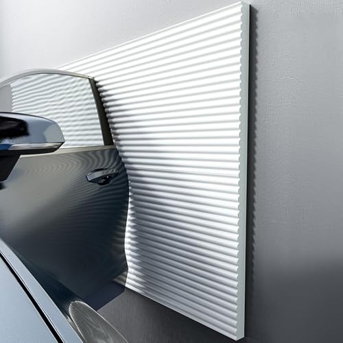 Garagen Wandschutz 200x20cm，Kantenschutz Garage For Autotüren, Kann Geschnitten Werden Schaumstoff，Wandpaneele Selbstklebend for Garage Carport und Parkplatz(White) von LQYDQSC