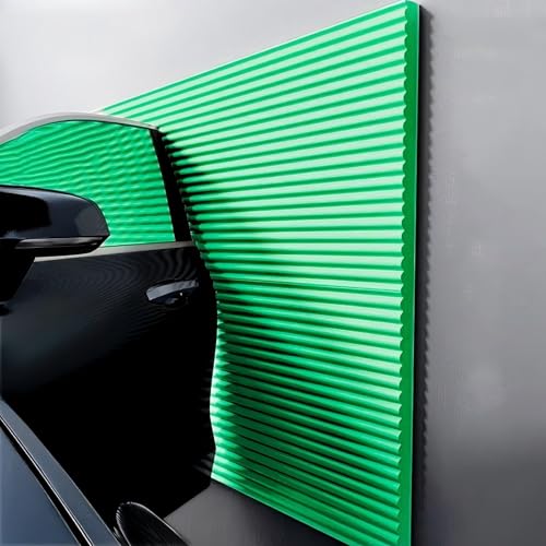 Garagen Wandschutz Garage Selbstklebend, 3D Wandpaneele Gepolstert 1cm Dick Anti-Kollision Wandkissen Wandpolster Selbstklebend，Wandpaneele Selbstklebend(Light green) von LQYDQSC