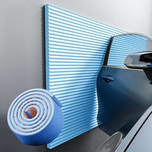 Garagen Wandschutz Türkantenschutz Garagenwandschutz, Wandpaneele Gepolstert Kinderzimmer Wand 200cm Wandkissen Selbstklebend Kinderzimmer(Blue) von LQYDQSC