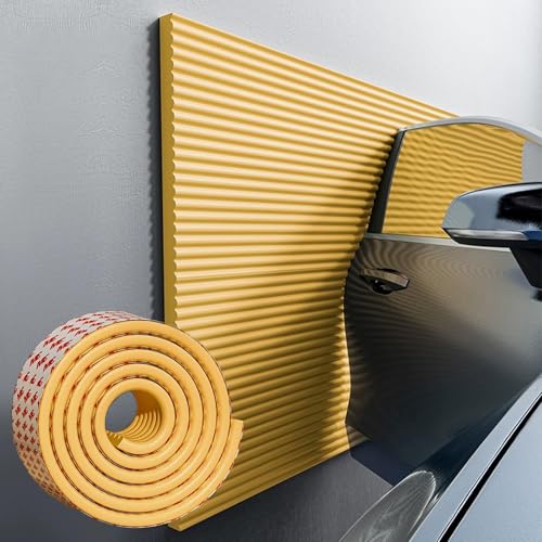 Garagen Wandschutz Türkantenschutz Garagenwandschutz, Wandpaneele Gepolstert Kinderzimmer Wand 200cm Wandkissen Selbstklebend Kinderzimmer(Orange) von LQYDQSC