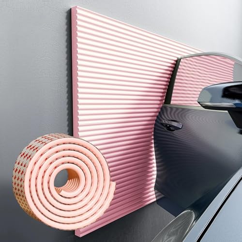 Garagen Wandschutz Türkantenschutz Garagenwandschutz, Wandpaneele Gepolstert Kinderzimmer Wand 200cm Wandkissen Selbstklebend Kinderzimmer(Pink) von LQYDQSC