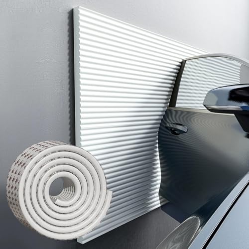 Garagen Wandschutz Türkantenschutz Garagenwandschutz, Wandpaneele Gepolstert Kinderzimmer Wand 200cm Wandkissen Selbstklebend Kinderzimmer(White) von LQYDQSC