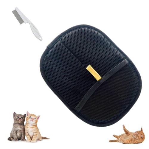 LQYDQSC Elektrostatische Tierhaarhandschuhe mit Feinem Kamm, Fell Magnet Handschuh, Waschbares Set for Teppiche, Sofa, Kleidung und Bettwäsche von LQYDQSC