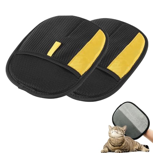 LQYDQSC Tierhaarentferner Handschuh, Fell Magnet Handschuh for Hunde und Katzen - Kleidung, Möbel und Tierfell (Keine Kleberollen oder Hartbürsten mehr)(2PCS) von LQYDQSC