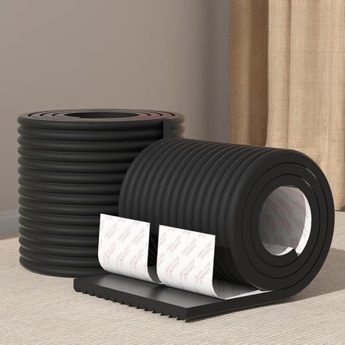 Wandkissen 3D for Kinderzimmer, 1cm Dicke, Wandkissen Bett 200cm NBR-Schaum, Wasserfest, Leicht Reinigbar, Selbstklebend for Schutz an Möbeln(Black) von LQYDQSC