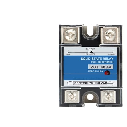 1 stücke SSR-10AA 25AA 40AA SSR Einphasig JGX AC Control AC Kühlkörper 70-280VAC Zu 24-480VAC 10A 25A 40A AA Solid State Relais(10AA) von LREDONM