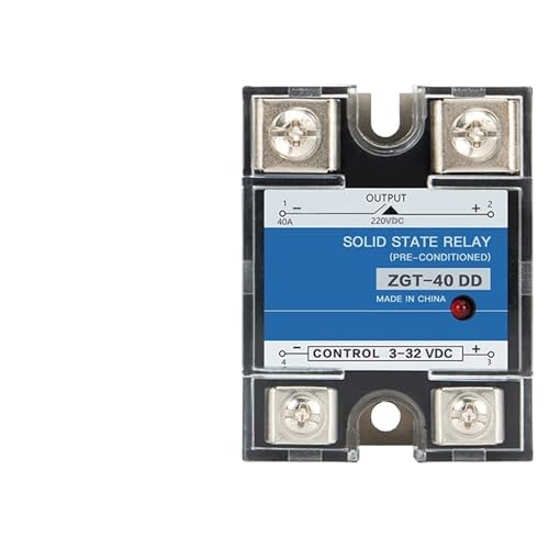 1 stücke SSR-10DD 25DD 40DD 200A 600A SSR Einphasig DC Steuerung DC Kühlkörper 3-32VDC Zu 220VDC 600V 10A 25A 40A DD Solid State Relais(For 10A-80A) von LREDONM