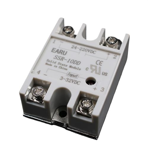 1 x SSR-10DD Solid-State-Relais 10 A 3-32 V Eingang DC zu 24-220 V DC SSR 10DD SSR-10 DD Industrielle Steuerung 1 x SSR-10DD Solid-State-Relais 10 A 3-32 V Eingang DC zu 24-220 V DC SSR 10DD SSR-10 DD Industrielle Steuerung von LREDONM