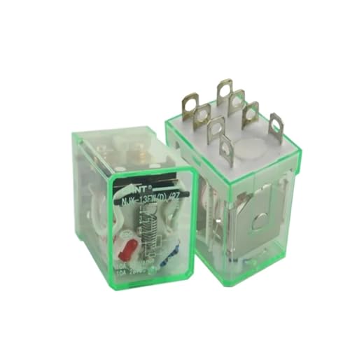 NJX Zwischenminiatur-Leistungsrelais AC mit Licht 8-polig NJX-13FW (D)/2Z AC DC 380 V 220 V 24 V 12 V(With base,AC 24V) von LREDONM