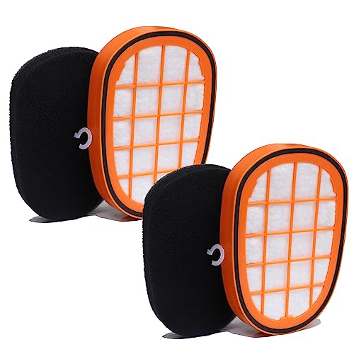 LRFDRESS 2 Stück Filters für Philips Speedpro Max Staubsauger Filter für FC6826 XC7042 XC8045 XC8147 XC8347 FC6812 Ersetzt Philips akku Staubsaugerfilter FC5005/01(2 Motorfilter +2 Schaumfilter) von LRFDRESS