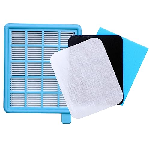LRFDRESS 4 Filter Ersatz für Philips PowerPro Compact/PowerPro Active Replacement Kit Staubsauger Zubehör (FC8058/01) von LRFDRESS