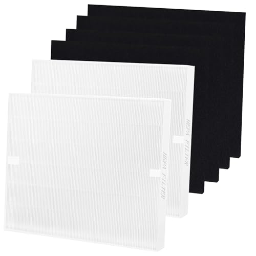 Airmega AP-1512HH Luftreinigerfilter, Ersatz für Coway Airmega AP-1512HH und Airmega 200M Luftreiniger, 2 HEPA-Filter und 4 Desodorierungsfilter, im Vergleich zu Teilenummer 3304899 von LRFDRESS