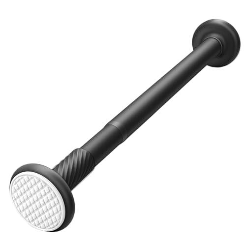 Kleiderstangen, Duschvorhangstange 28-192 Zoll Einstellbare Spannung Vorhangstange Kein Bohren Teleskopstange(Black,70-120cm(28-47in)) von LRFNKCT