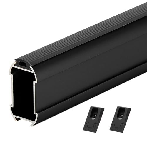 Kleiderstangen, Robuste Kleiderstange, individuell, matt, platzsparend, for Kleiderschrank/Kleiderstange(Black,57in(144.8cm)Black) von LRFNKCT