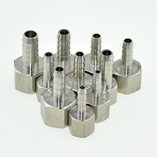 LRFNKCT Schlauchadapter, Wasserhahnanschluss,Schlauchtülle, BSP-Innengewinde,Verbindungsstück,Rohrverschraubung,SS 304 Edelstahl-Kupplungsadapter,(45295,16mm Barb) von LRFNKCT