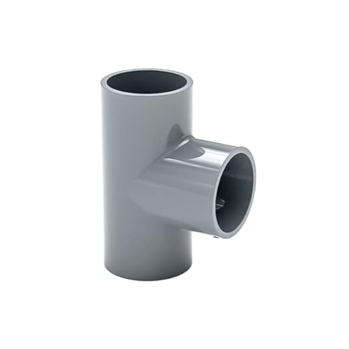 LRFNKCT Schlauchadapter, Wasserhahnanschluss,grau, PVC-Rohrverschraubungen,DIY, gerader Winkel,gleiche T-Anschlüsse,Kunststoff-Verbindungsrohr-Kupplungsadapter(Tee,I.D 20mm) von LRFNKCT