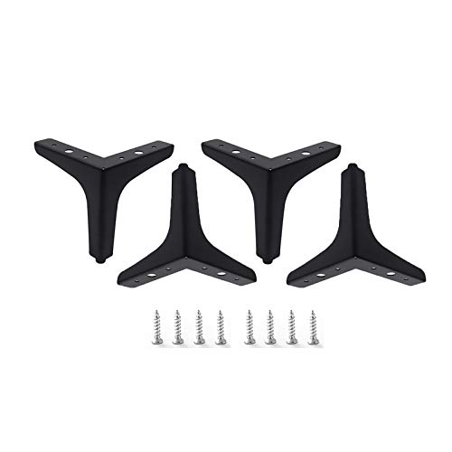 LRFNKCT Tischbeine, Möbelbeine, 4 Stück Möbelbeine aus Metall, dreieckige Tischfüße, Ersatzhöhe for Sofamöbel, Tischbeine aus Eisen, Kommodenbeine mit Schrauben, Montageplatte LRFNKCT Tischbeine, Möbelbeine, 4 Stück Möbelbeine aus Metall, dreieckige Tischfüße, Ersatzhöhe for Sofamöbel, Tischbeine aus Eisen, Kommodenbeine mit Schrauben, Montageplatte von LRFNKCT