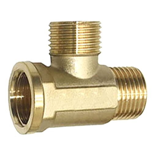 LRFNKCT Verbindungsstück, Schlauchverbindungsstück, 1 Stück Messing 1/2" Außengewinde Innengewinde T-Stück T-Typ Sanitär 3-Wege-Wasserverteiler Rohrverschraubung Kupplungsadapter, F LRFNKCT Verbindungsstück, Schlauchverbindungsstück, 1 Stück Messing 1/2" Außengewinde Innengewinde T-Stück T-Typ Sanitär 3-Wege-Wasserverteiler Rohrverschraubung Kupplungsadapter, F von LRFNKCT