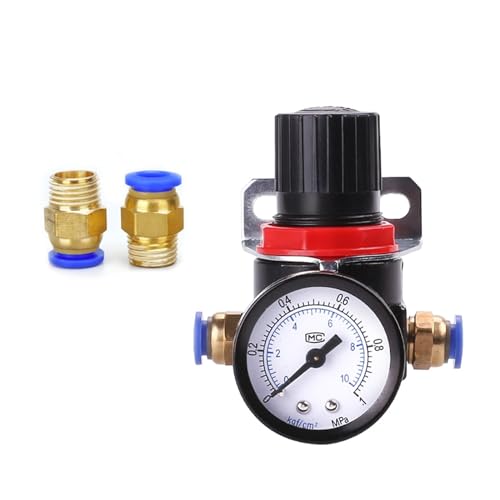 Reduzierventil, Druckregler Mini Air Ar2000-02 Druck Relief Control Kompressor Regler Handler Ventil Manometer Zubehör(AR2000 8mm) von LRFNKCT