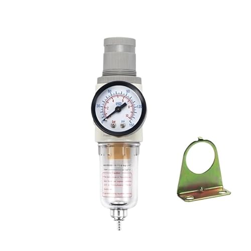 Reduzierventil, Pneumatischer Filter Luftaufbereitungsanlage Druckregler Faserfilter + flammhemmendes Kunststoffgehäuse AFR2000 Druckmessgerät(AFR-2000) von LRFNKCT